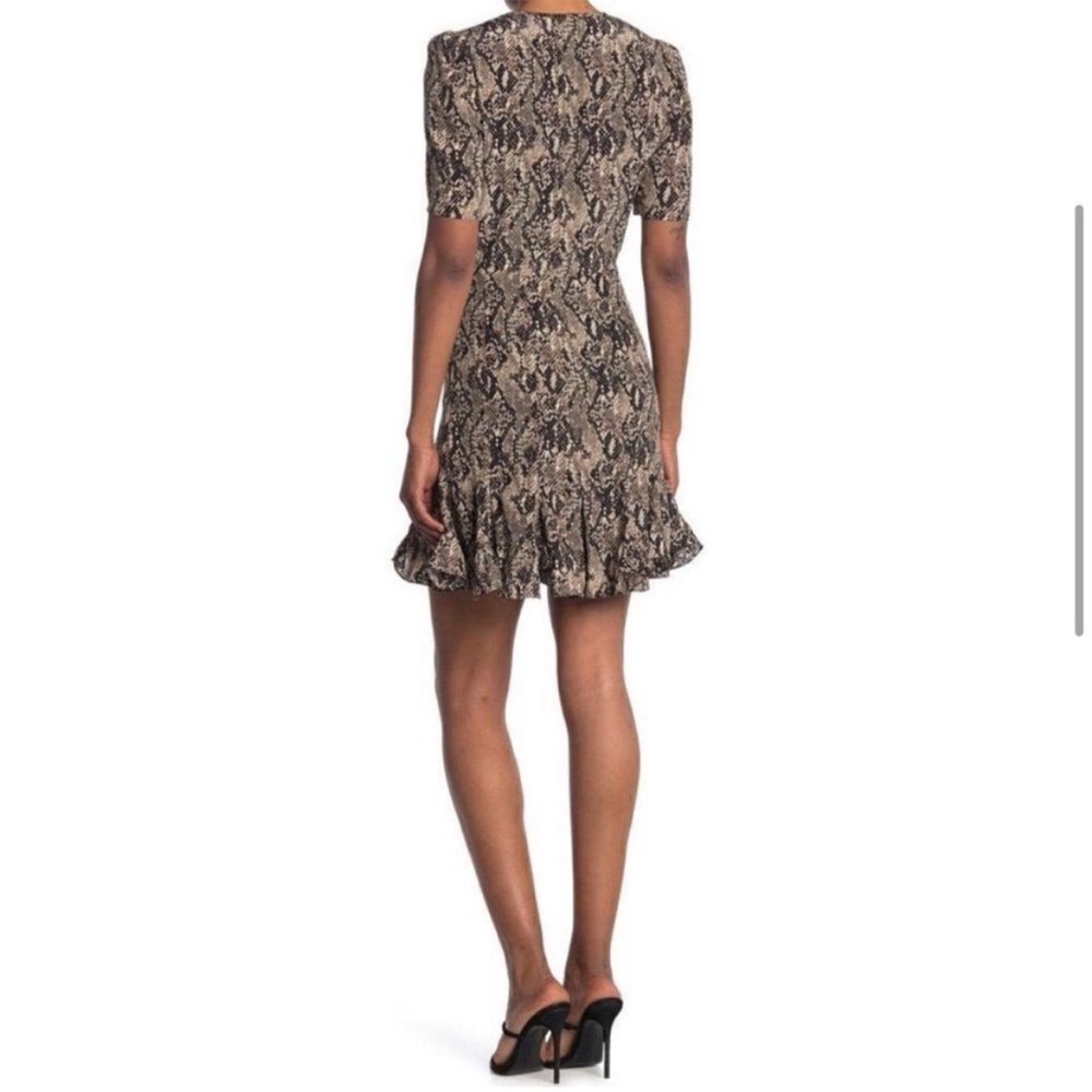 100% silk Veronica Beard Snake Print Dress ruched - Picture 13 of 14